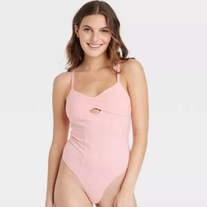 NEW Colsie pink thong body suit small target lingerie top target